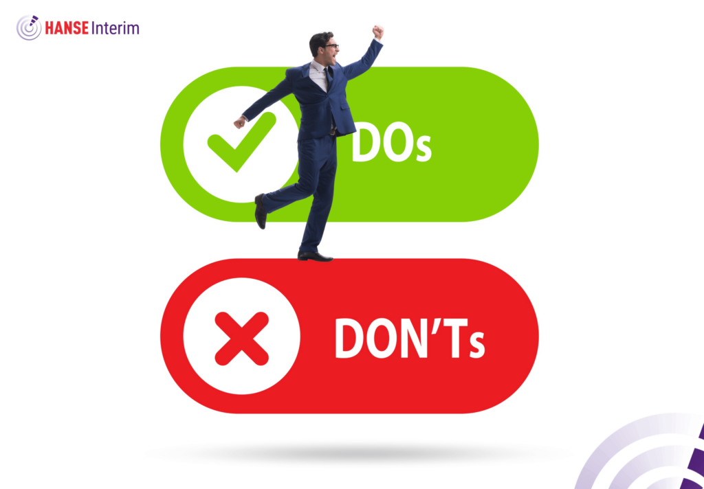 Dos and don'ts in interim management